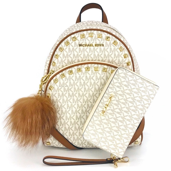 Michael Kors Handbags - 3PCS Michael Kors Abbey MD Backpack Wallet Charms